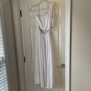 Abercrombie White One-Shoulder Maxi Dress NWT